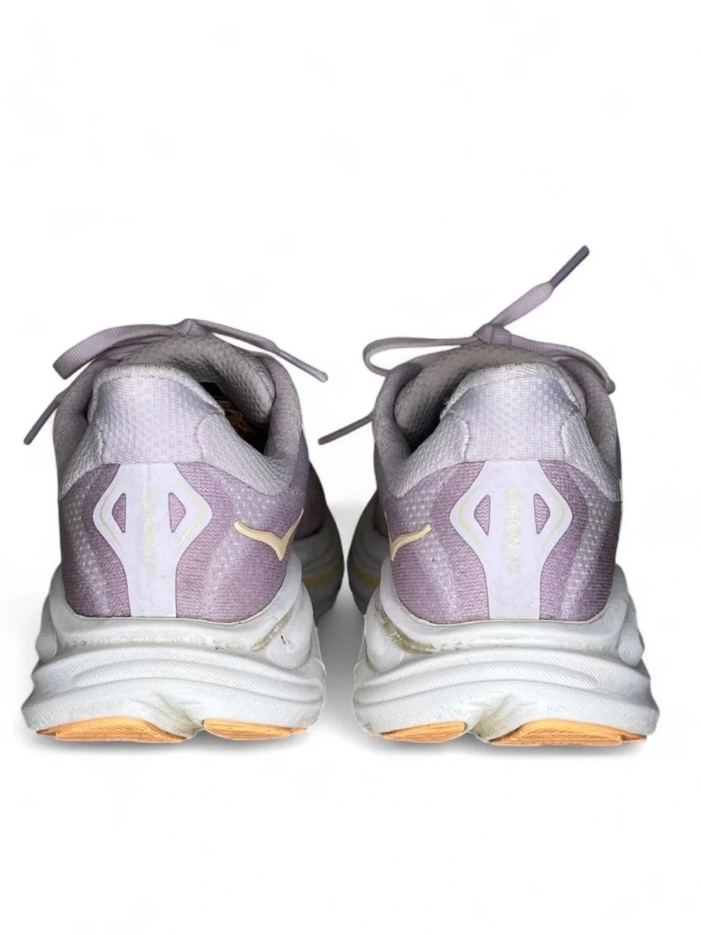 Hoka Lavender and White Women's Sneakers with Peach Accents